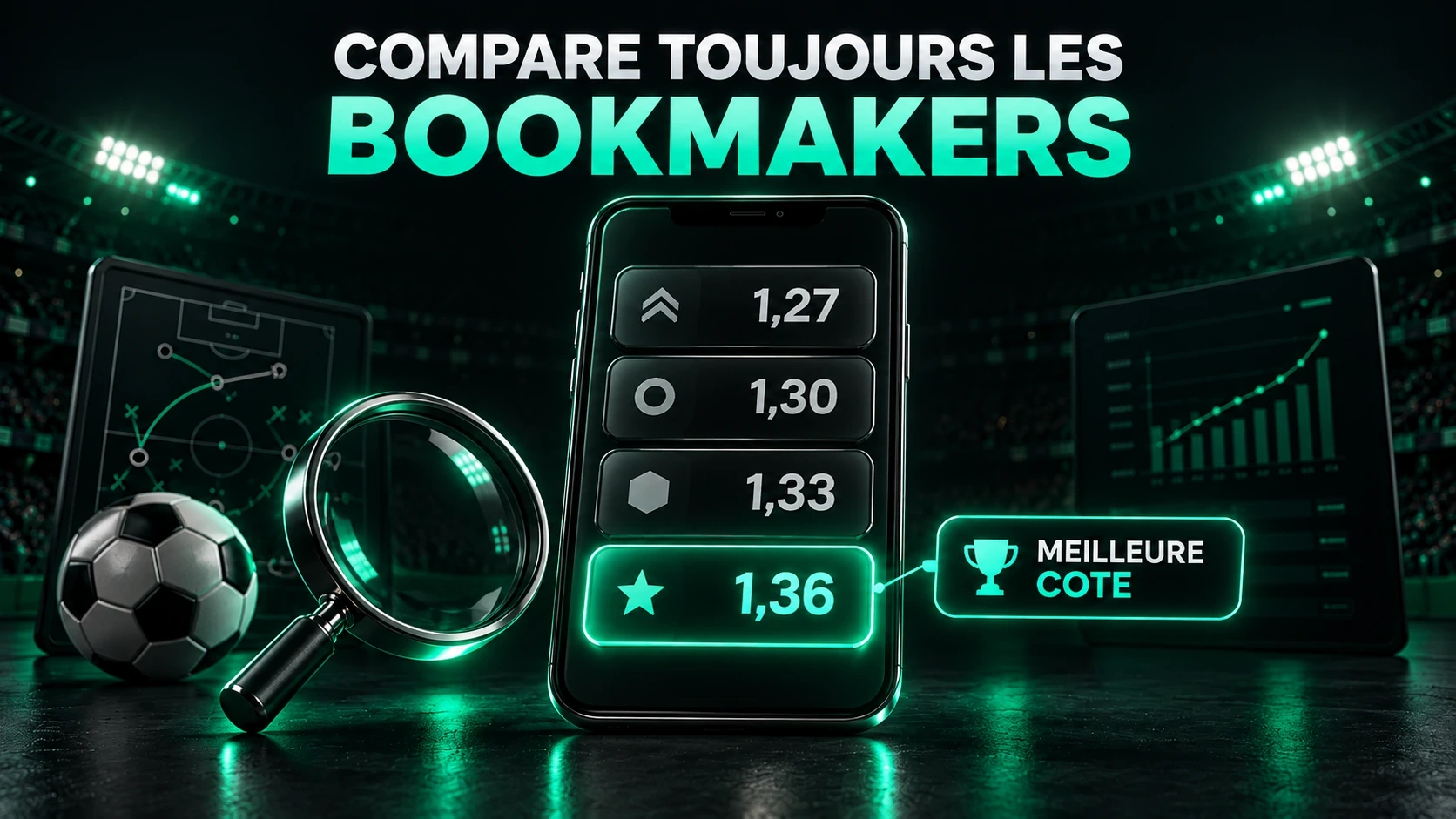 Comparer les bookmakers pour obtenir la meilleure cote