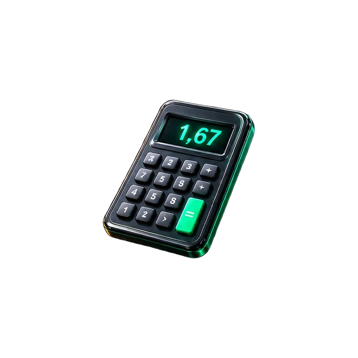 Illustration HD d'une calculatrice pour le calcul de la probabilité implicite