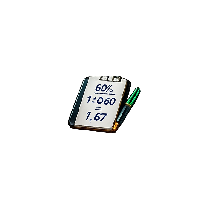 Illustration HD du calcul d'une cote juste
