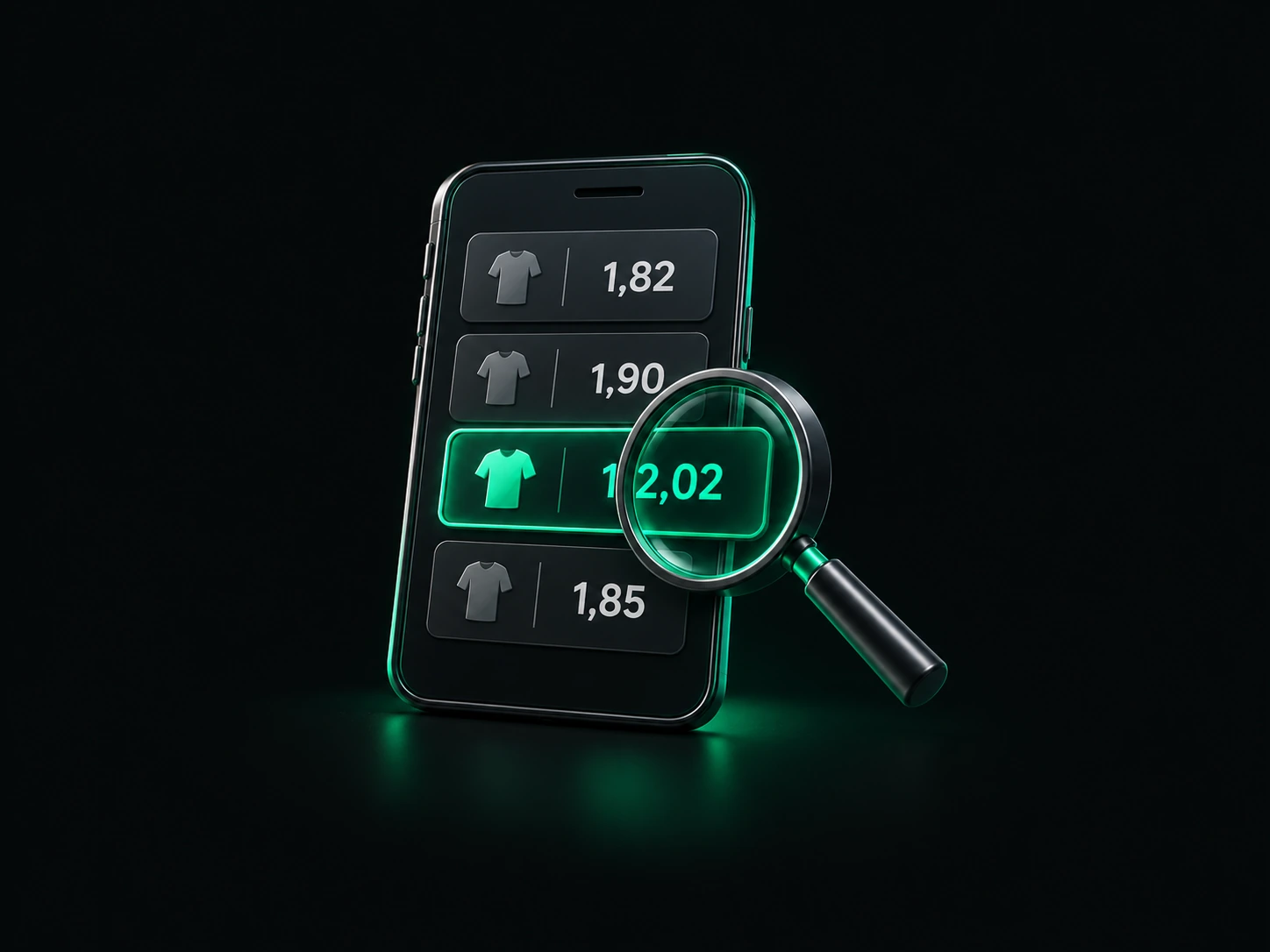 Comparaison de cotes sur smartphone avec meilleure cote mise en avant