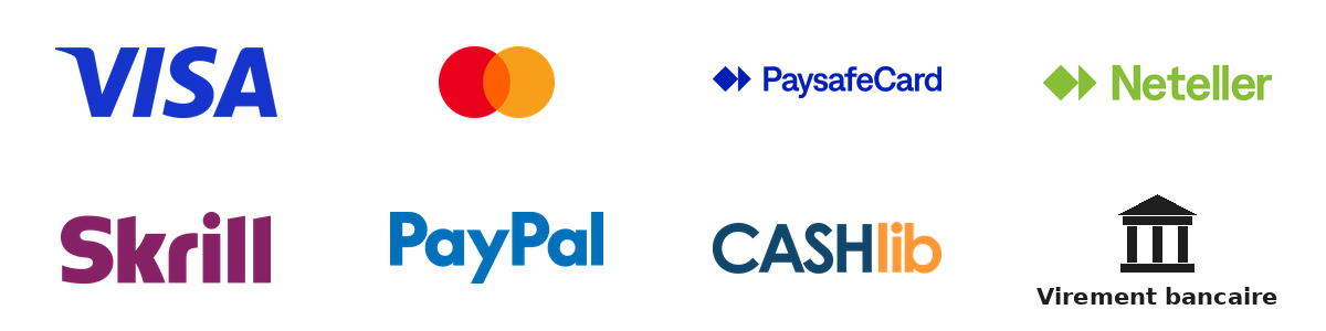 Carte bancaire, virement bancaire, paysafecard, Neteller, Skrill, PayPal et CASHlib sur Winamax